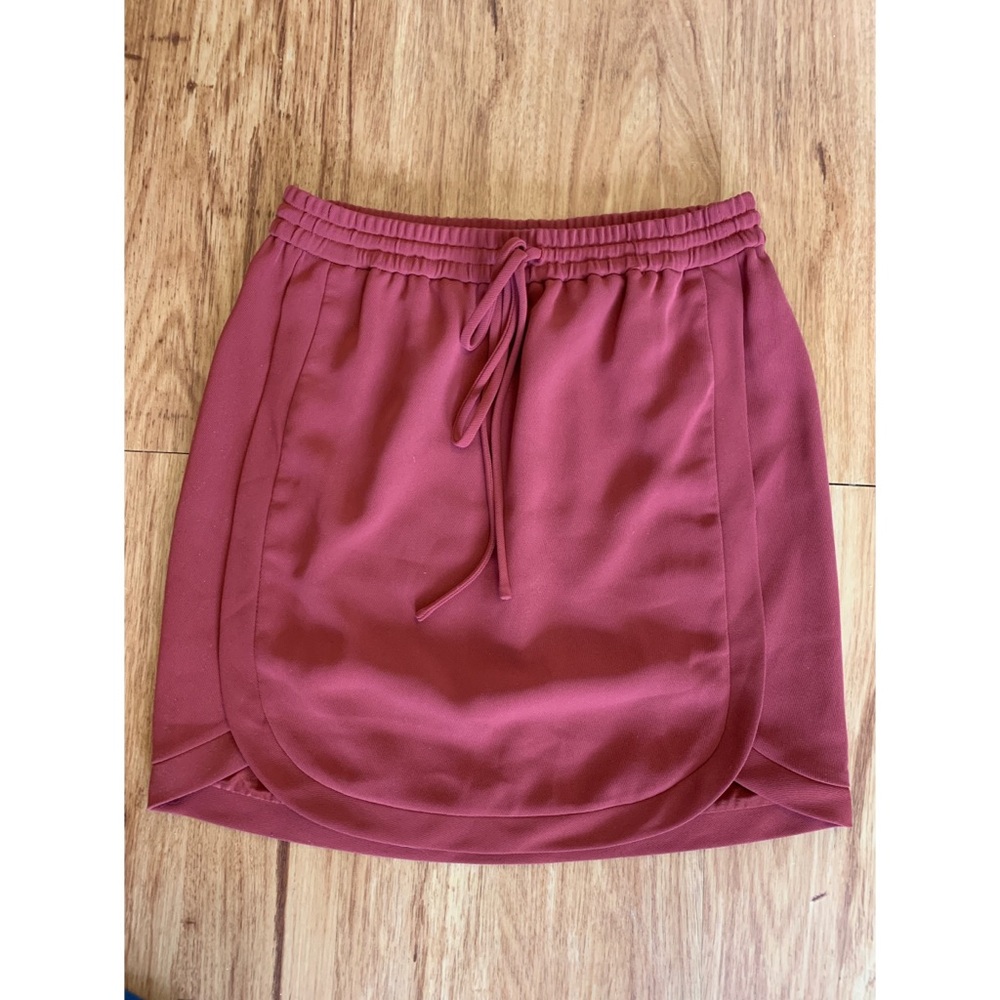 Jcrew maroon loose skirt elastic waste